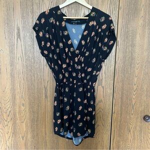 Black Floral Print Dress